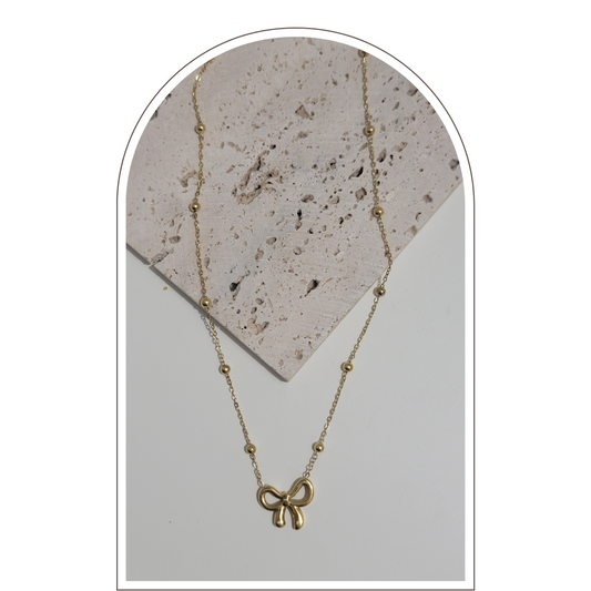 BOW SILVER NECKLACE